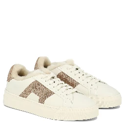 "Double Buckle" rhinestone-embellished sneakers