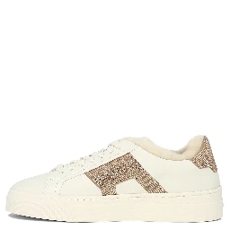 "Double Buckle" rhinestone-embellished sneakers