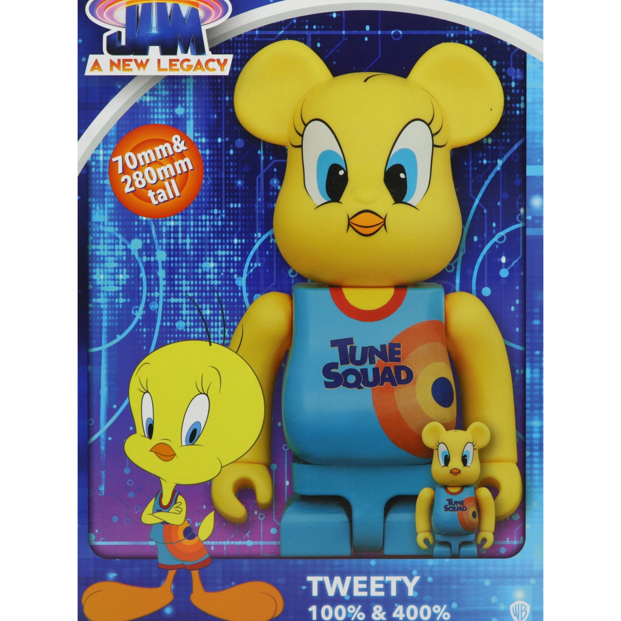 "Be@rbrick x Space Jam Tweety 100% + 400%" toy