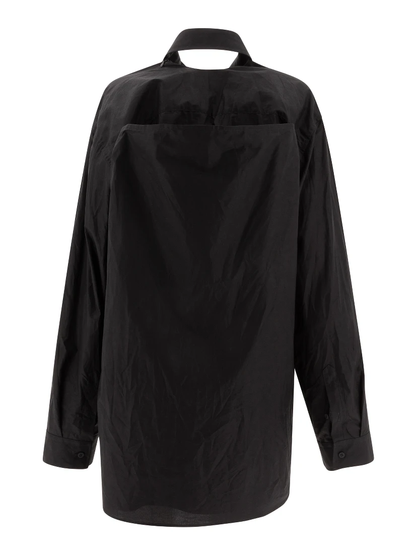 "Suspended" shirt-effect dress