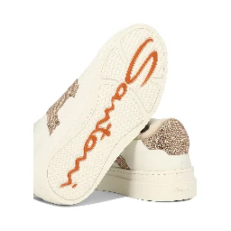 "Double Buckle" rhinestone-embellished sneakers