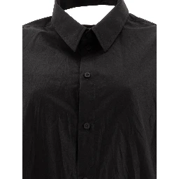 "Suspended" shirt-effect dress