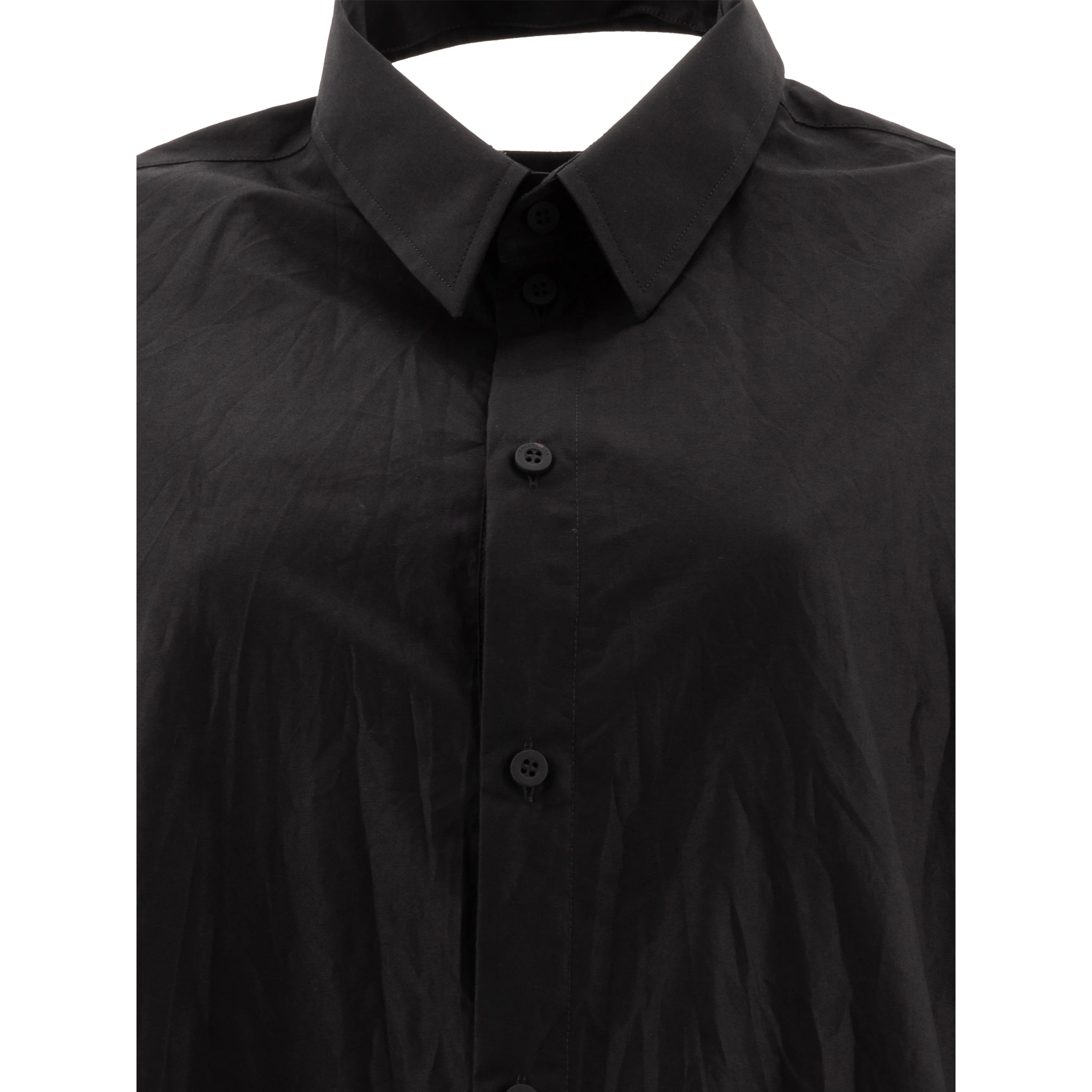 "Suspended" shirt-effect dress