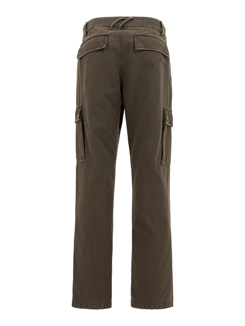Gabardine cargo trousers