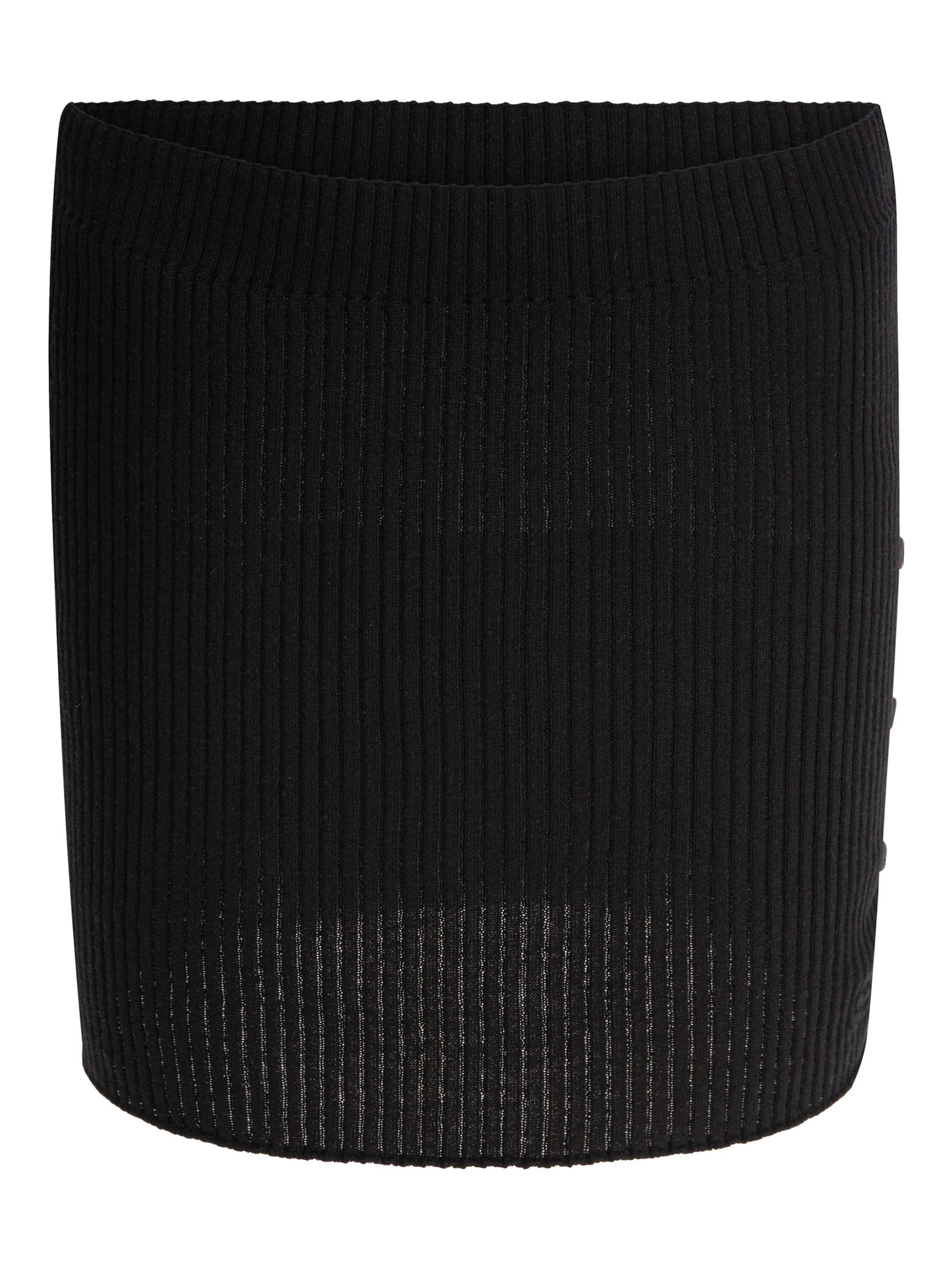 Cotton and merino wool miniskirt
