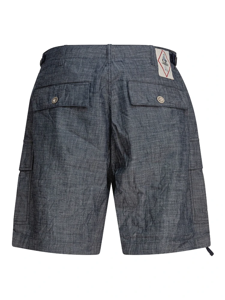 Cargo shorts in chambray alternative