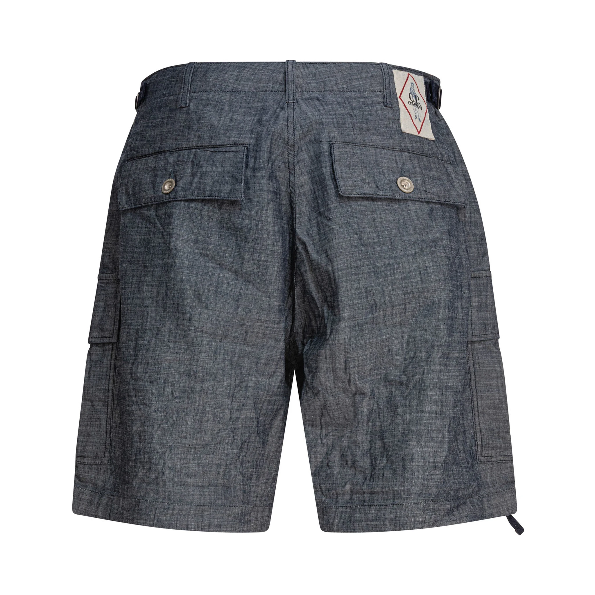 Cargo shorts in chambray