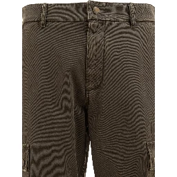 Gabardine cargo trousers