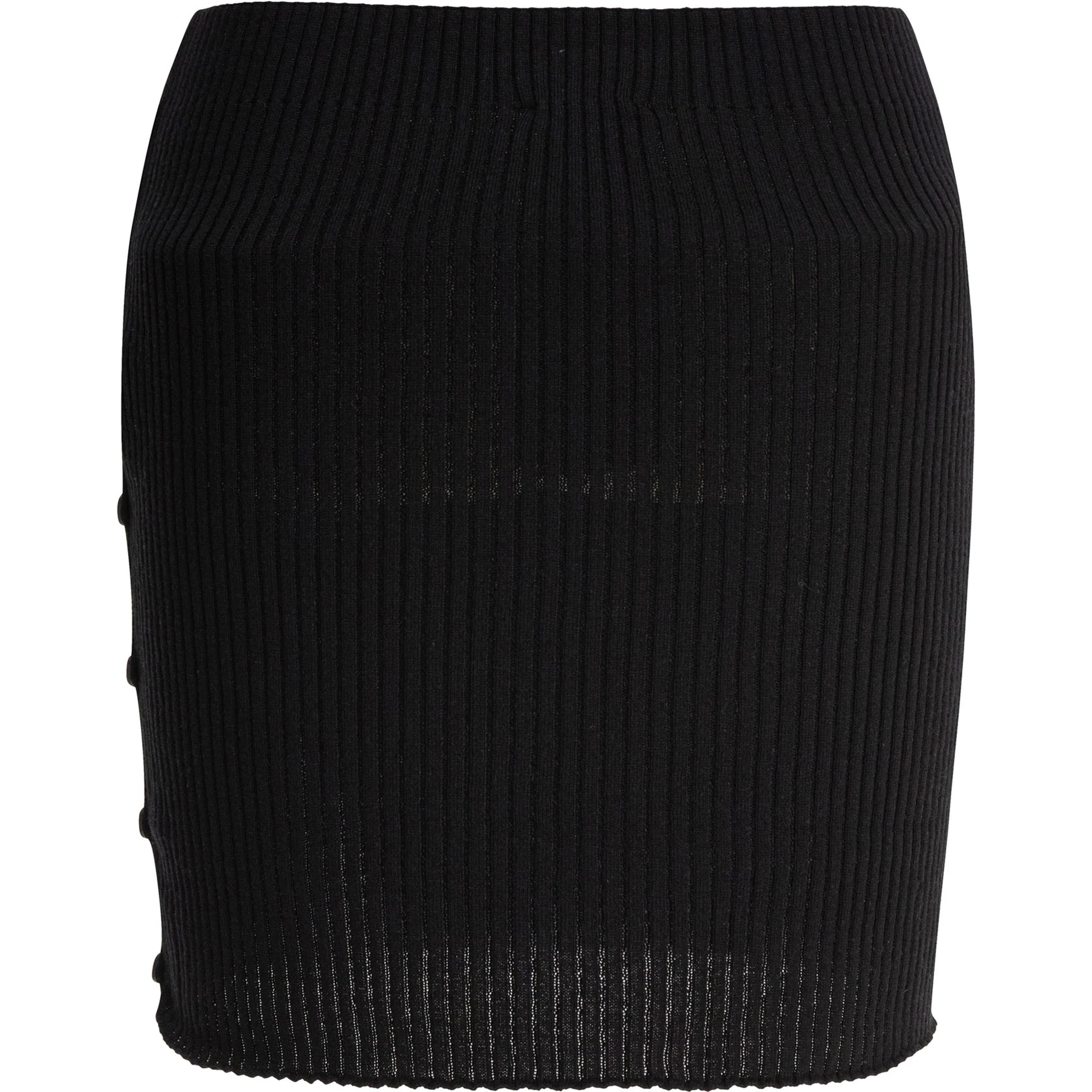 Cotton and merino wool miniskirt