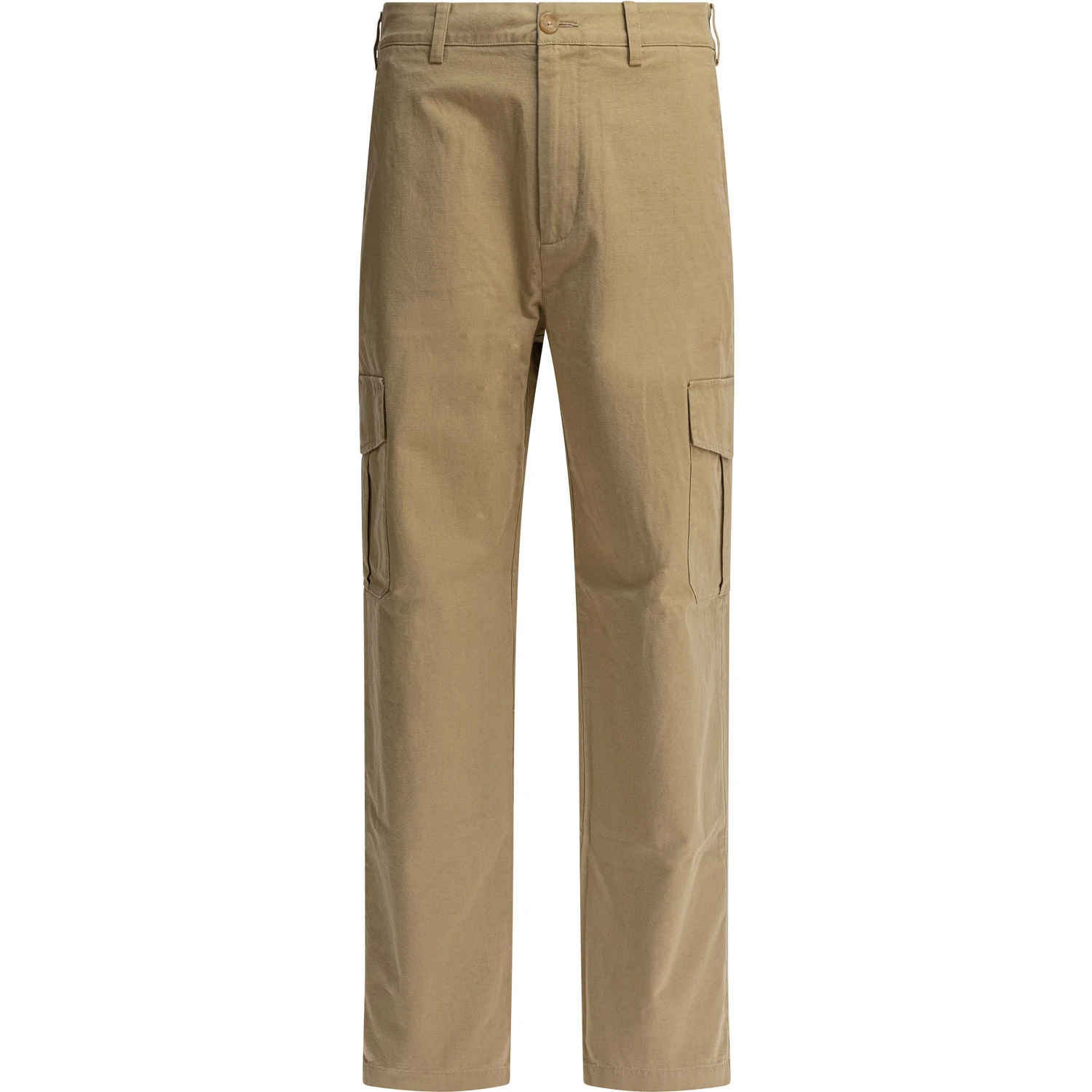 Cotton and linen cargo trousers