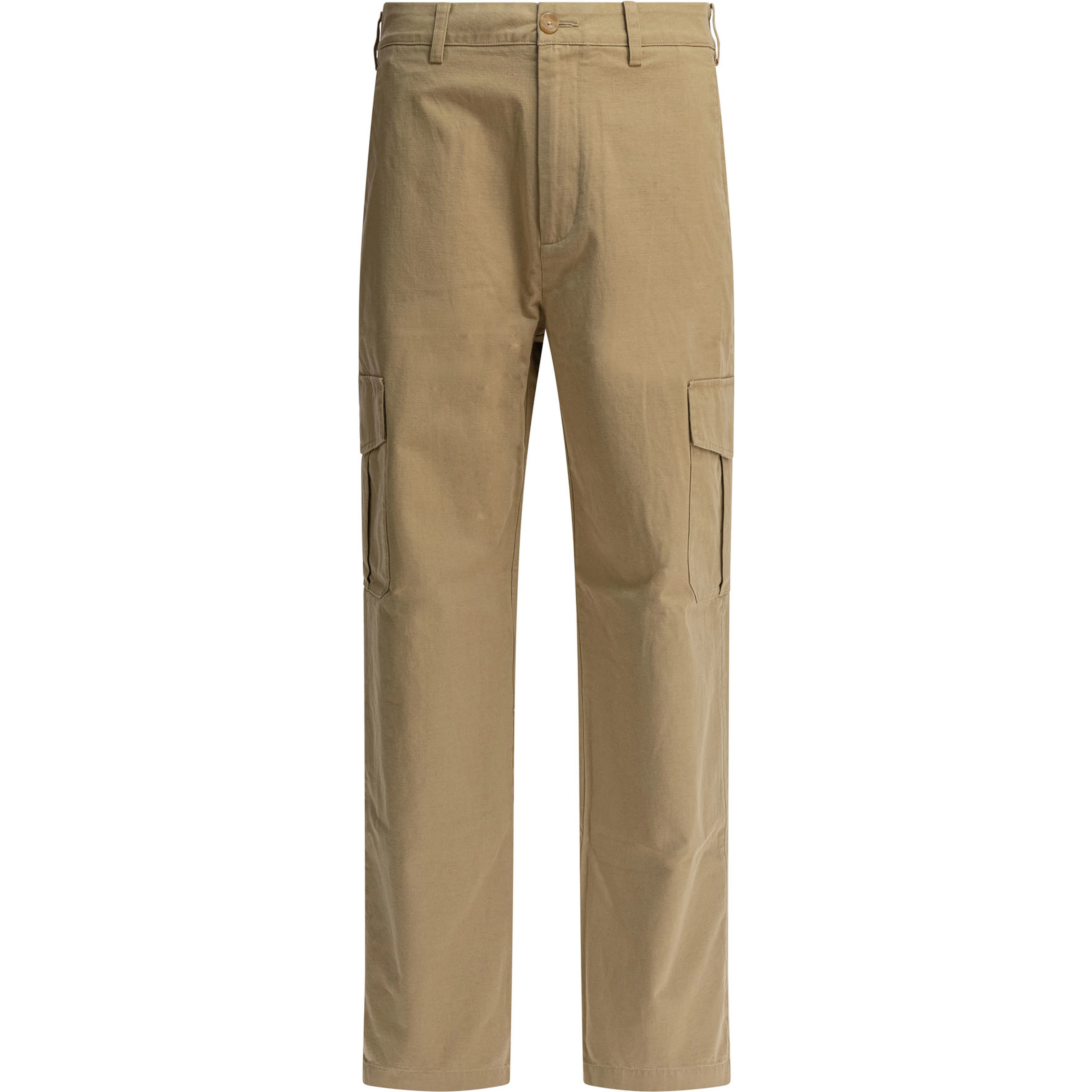 Cotton and linen cargo trousers