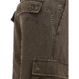 Gabardine cargo trousers