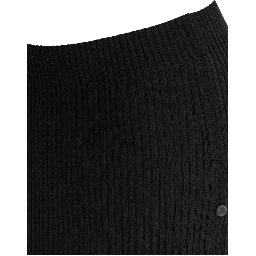 Cotton and merino wool miniskirt