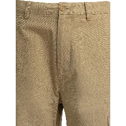 Cotton and linen cargo trousers