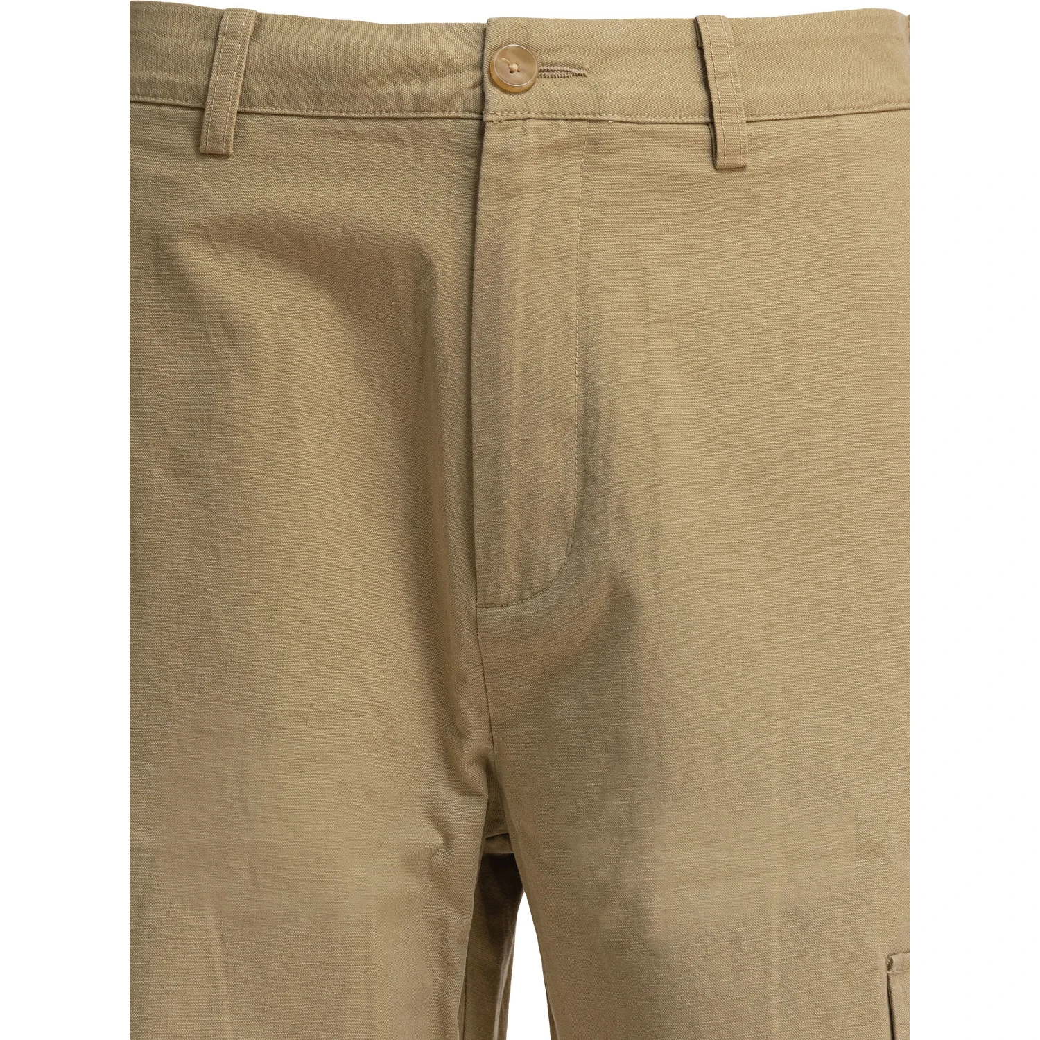 Cotton and linen cargo trousers