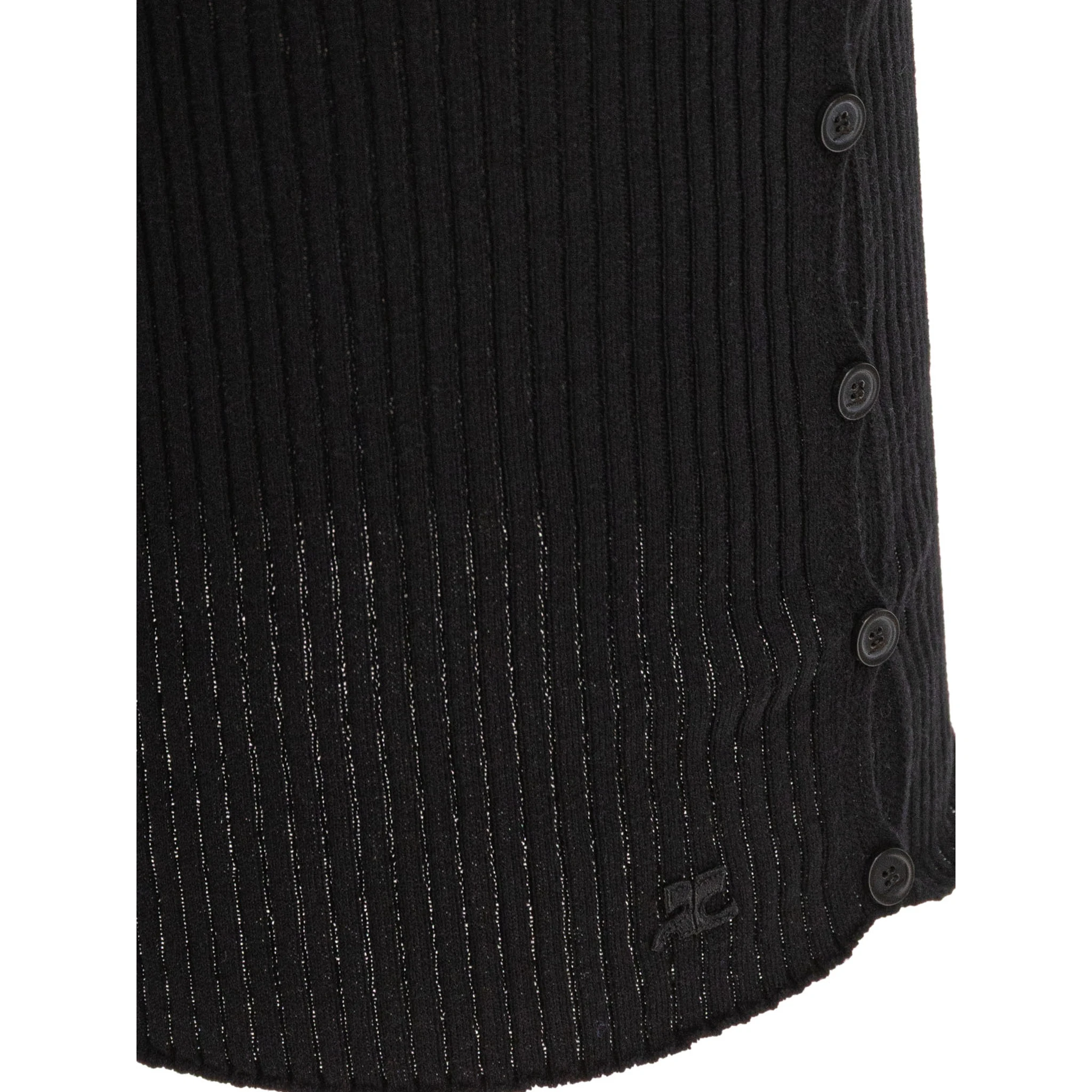 Cotton and merino wool miniskirt