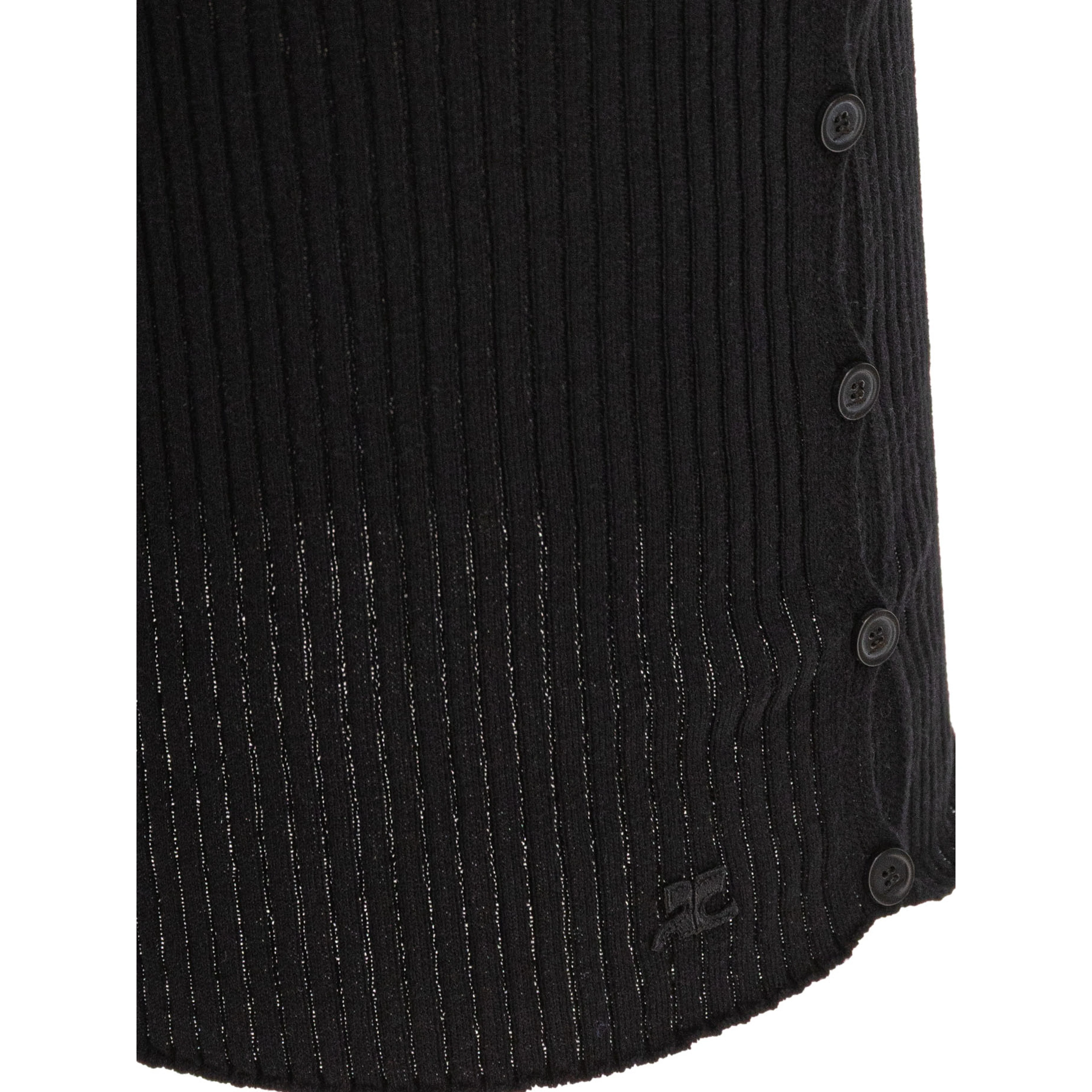 Cotton and merino wool miniskirt