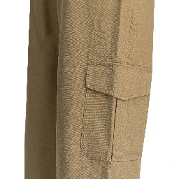 Cotton and linen cargo trousers