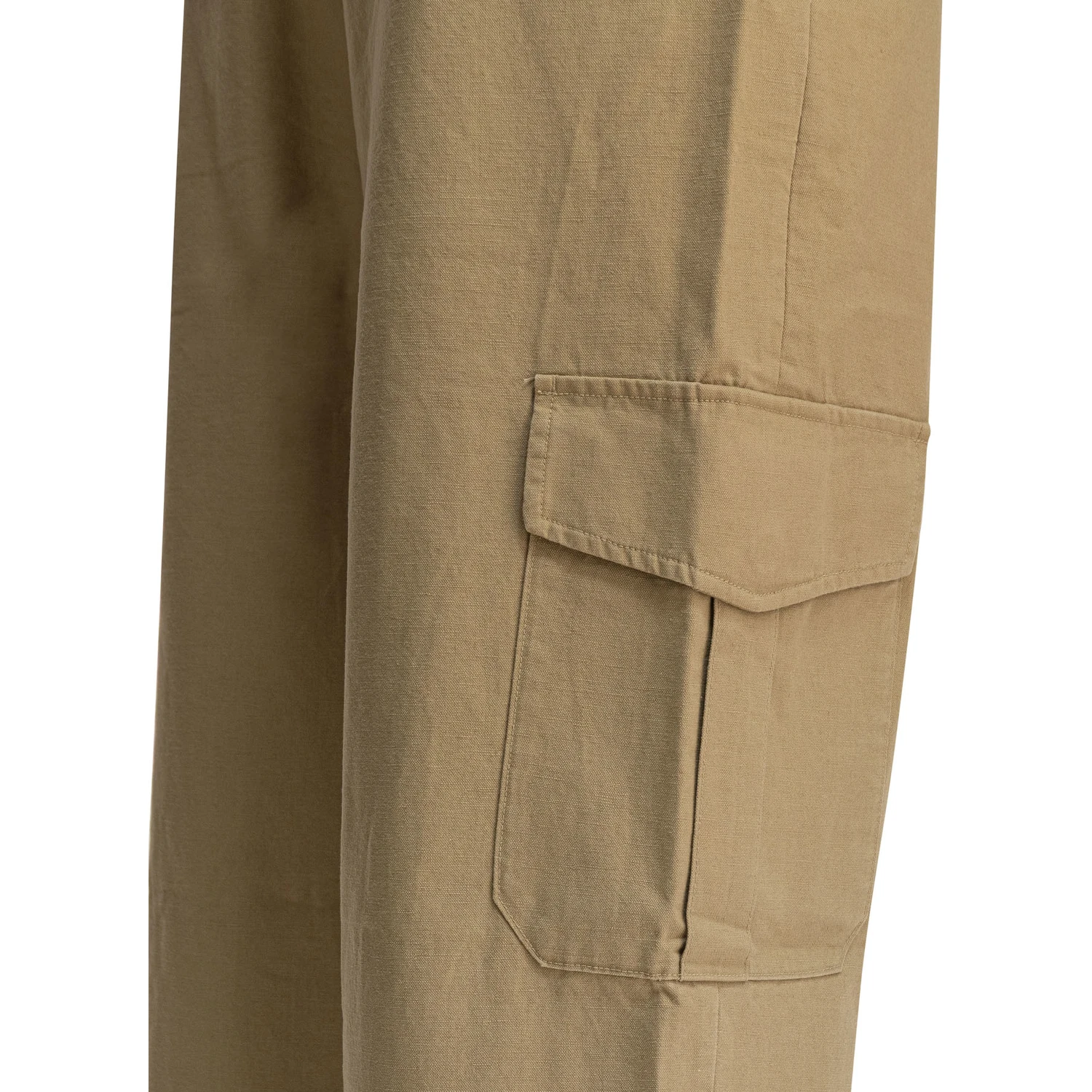Cotton and linen cargo trousers