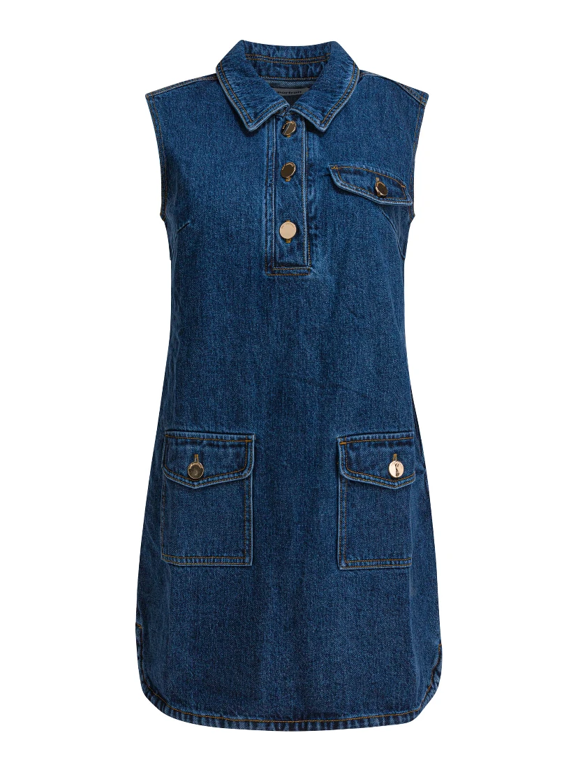 Short denim dress