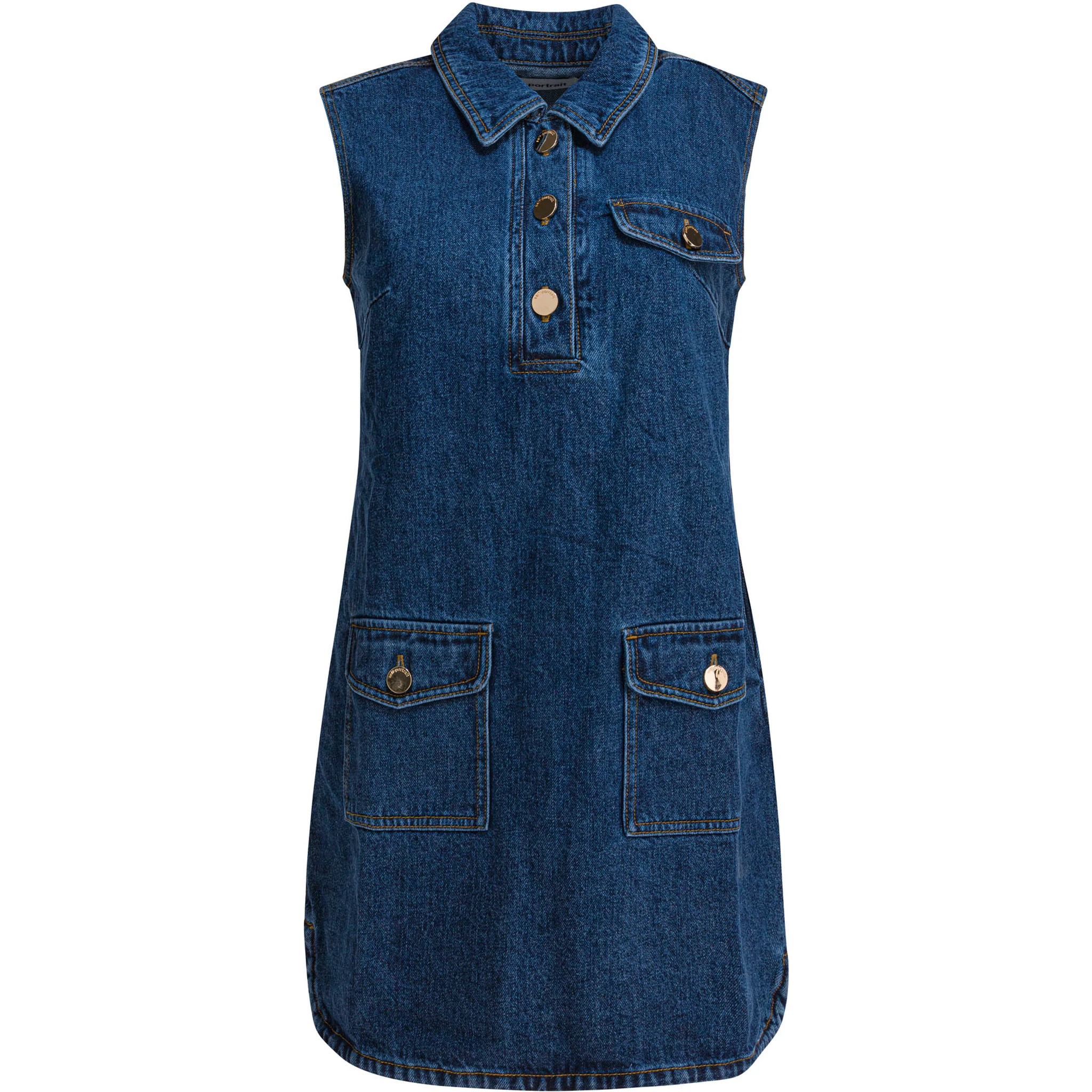 Short denim dress