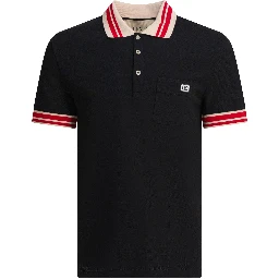 Cotton short-sleeved polo shirt