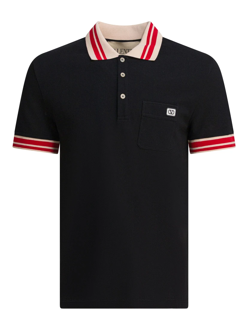 قميص بولو قطني قصير الأكمام