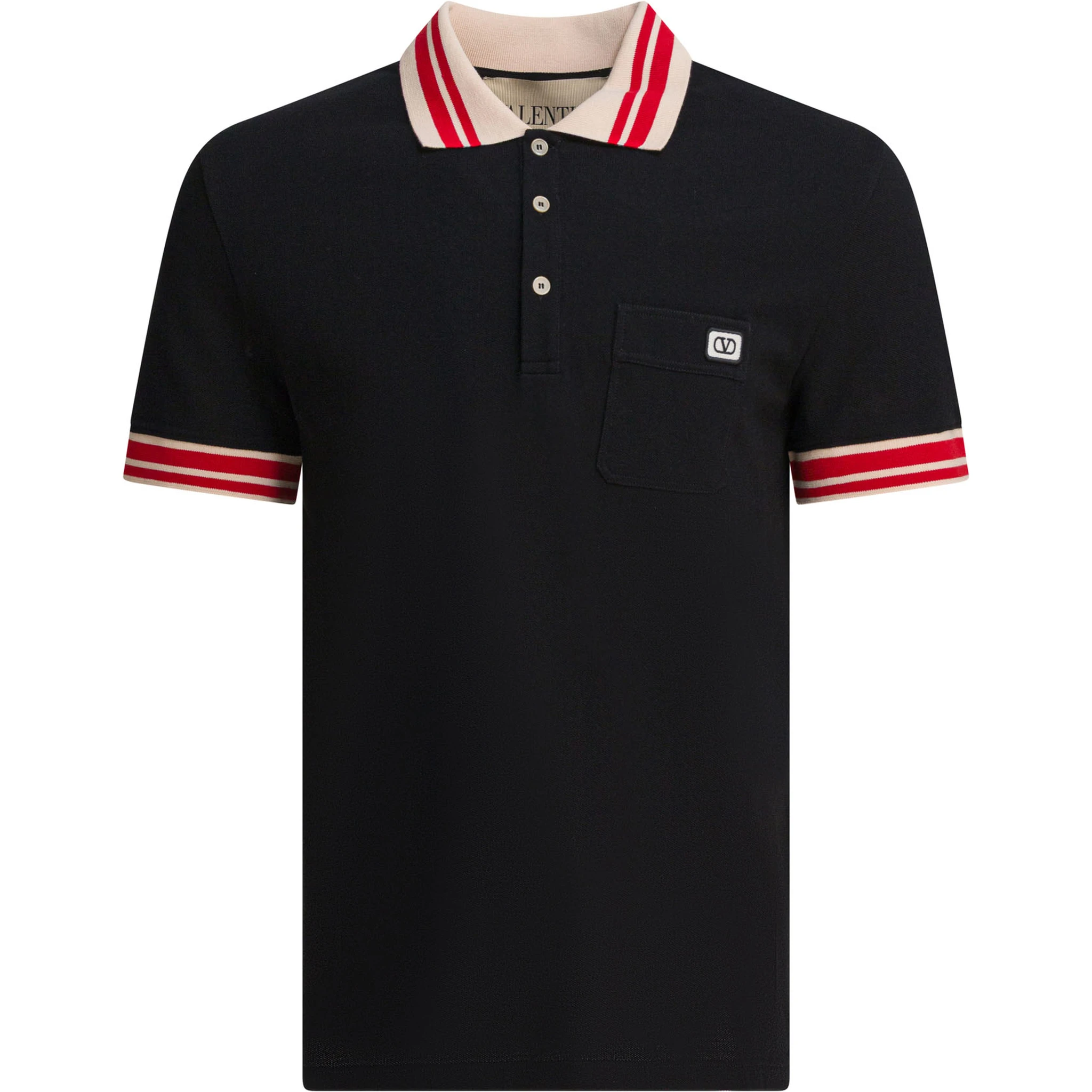 Cotton short-sleeved polo shirt