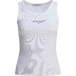 Cotton tank top with logo