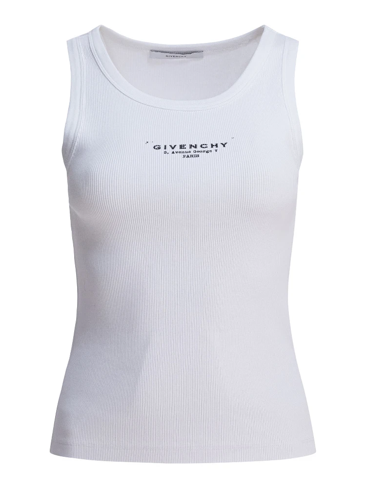 Cotton tank top with logo