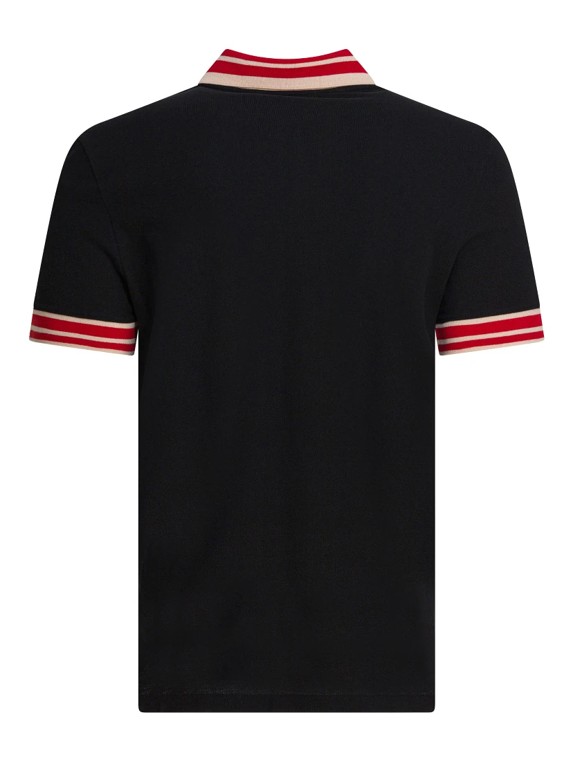 قميص بولو قطني قصير الأكمام