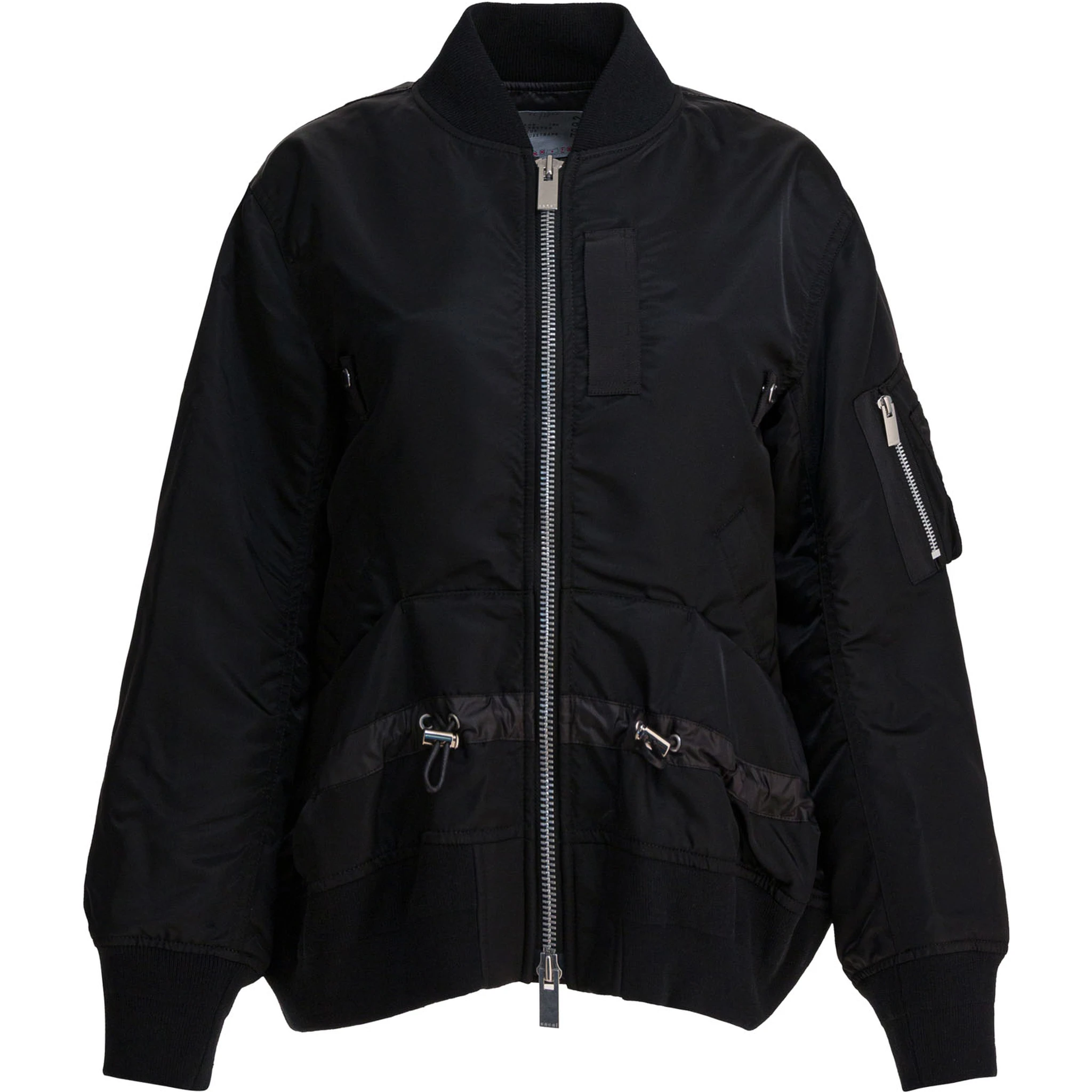 Nylon twill bomber jacket