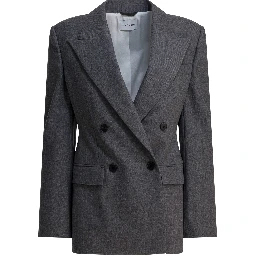 Double-breasted wool blazer