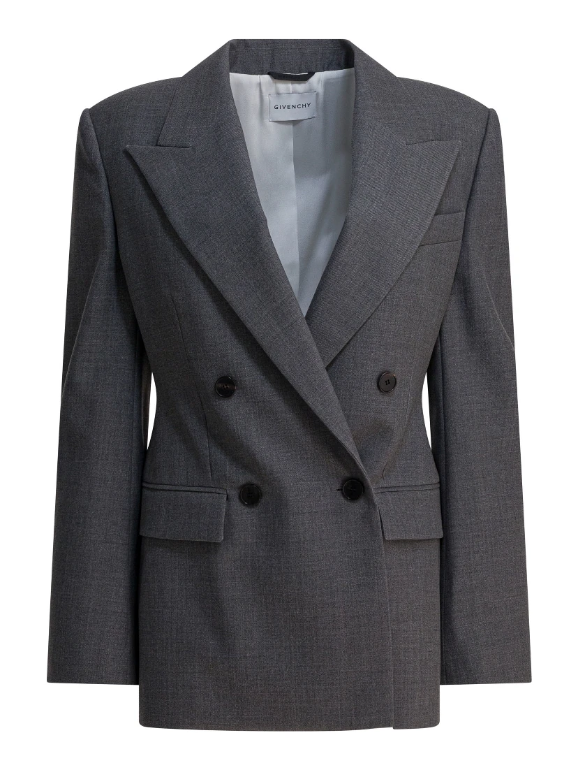 Double-breasted wool blazer
