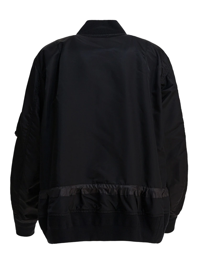 Nylon twill bomber jacket