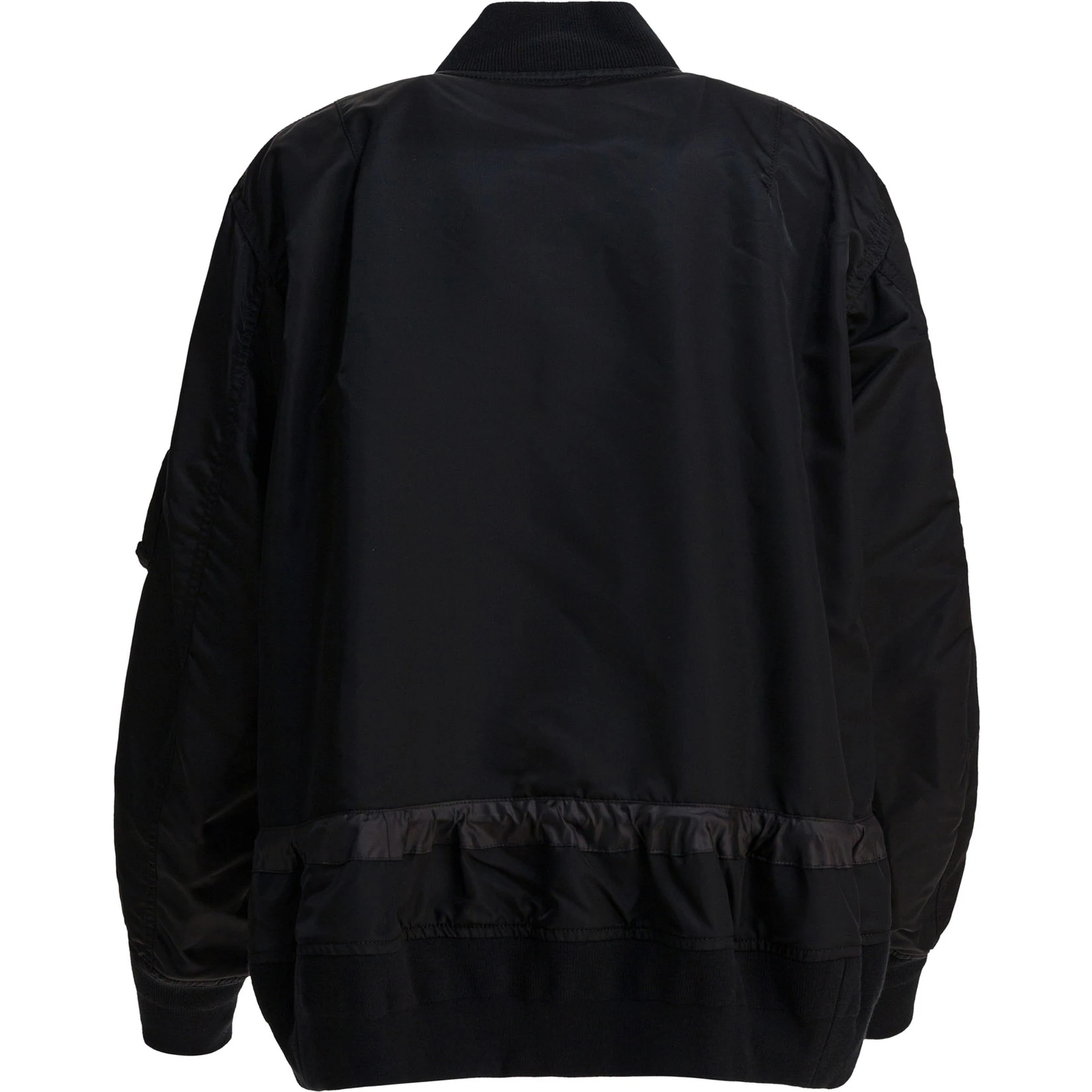 Nylon twill bomber jacket