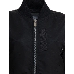 Nylon twill bomber jacket