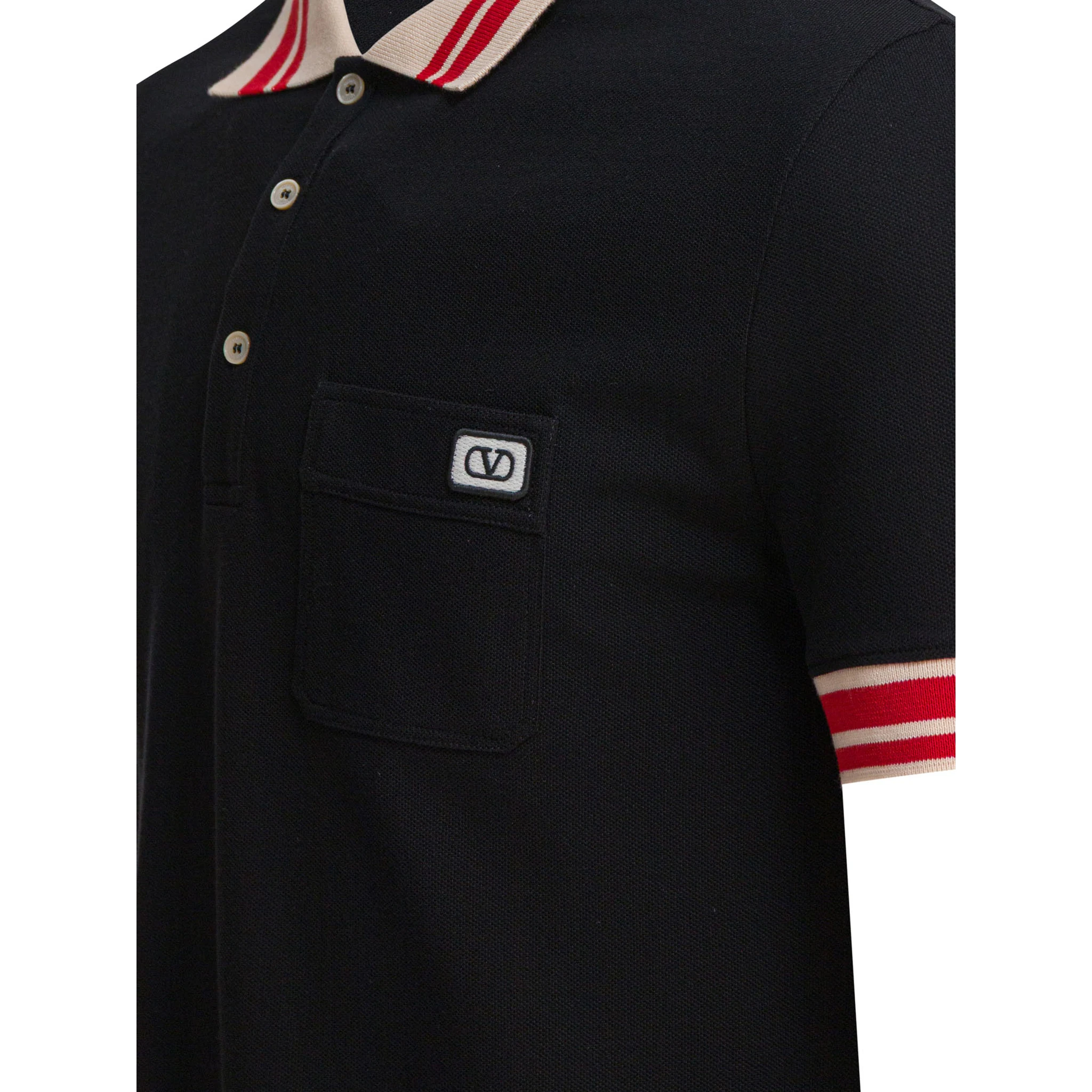 Cotton short-sleeved polo shirt