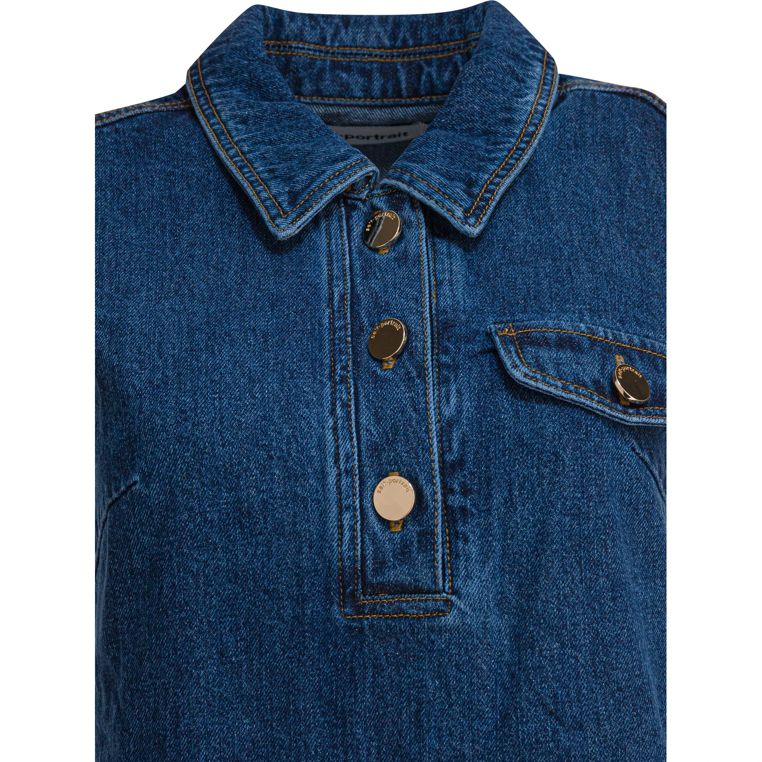 Short denim dress