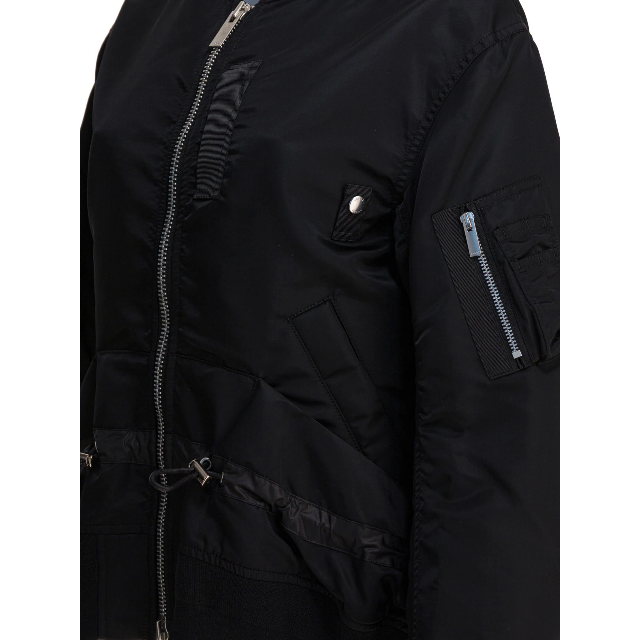 Nylon twill bomber jacket