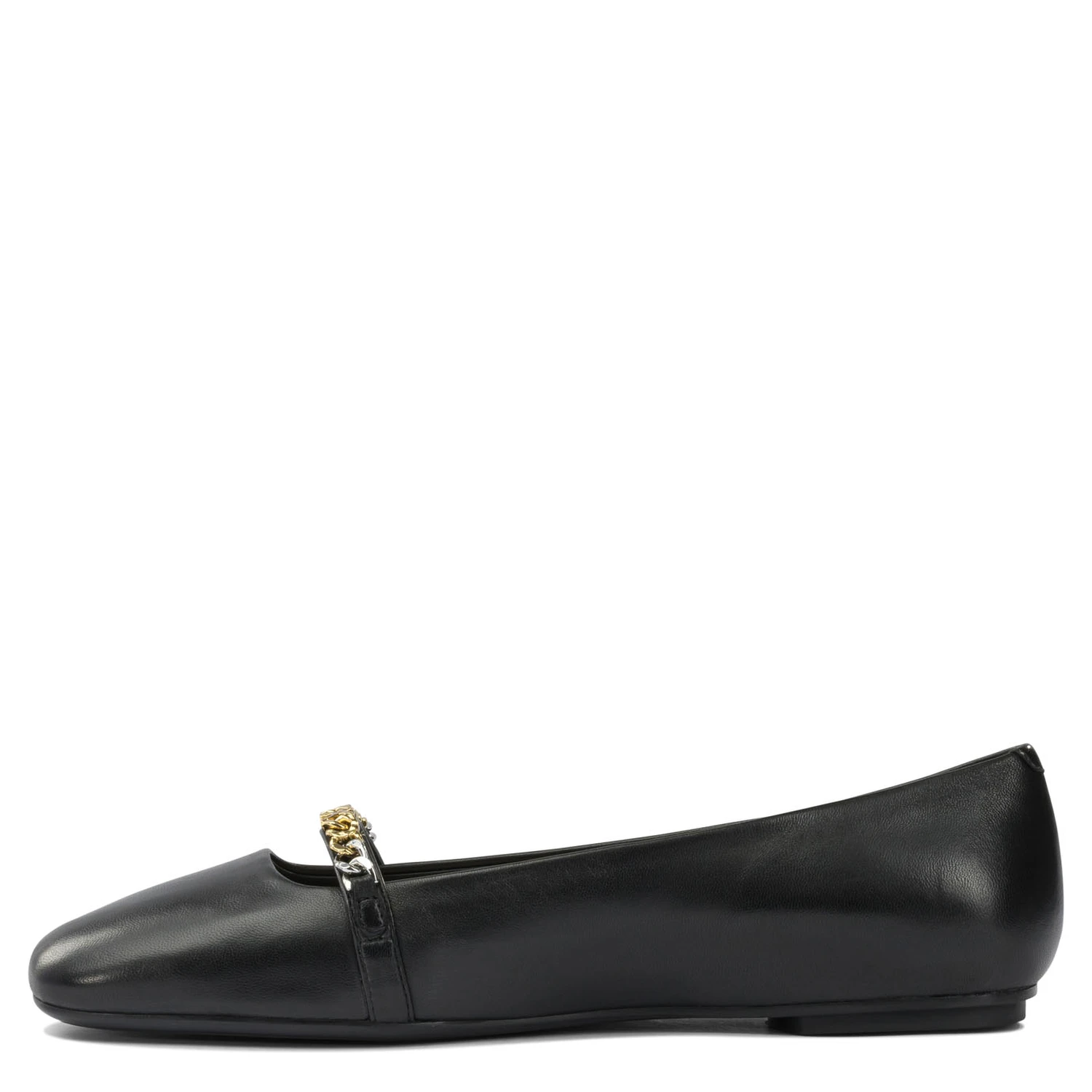 Leather ballet flats with square toe