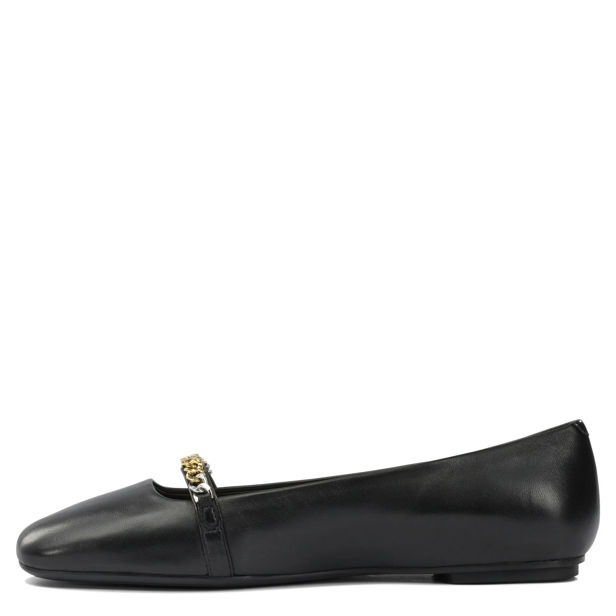 Leather ballet flats with square toe