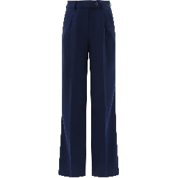 Tailored trousers with pressed crease