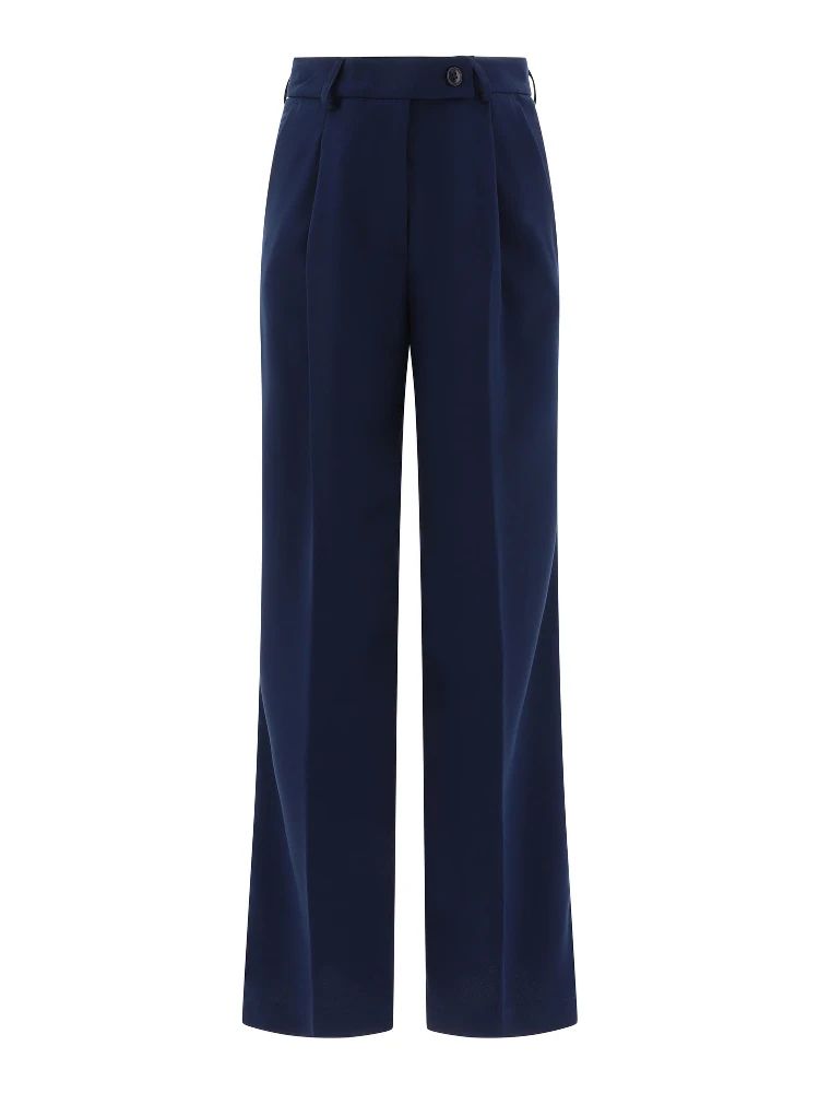Tailored trousers with pressed crease