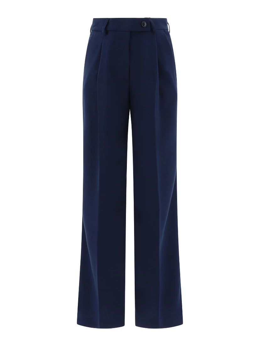 Tailored trousers with pressed crease