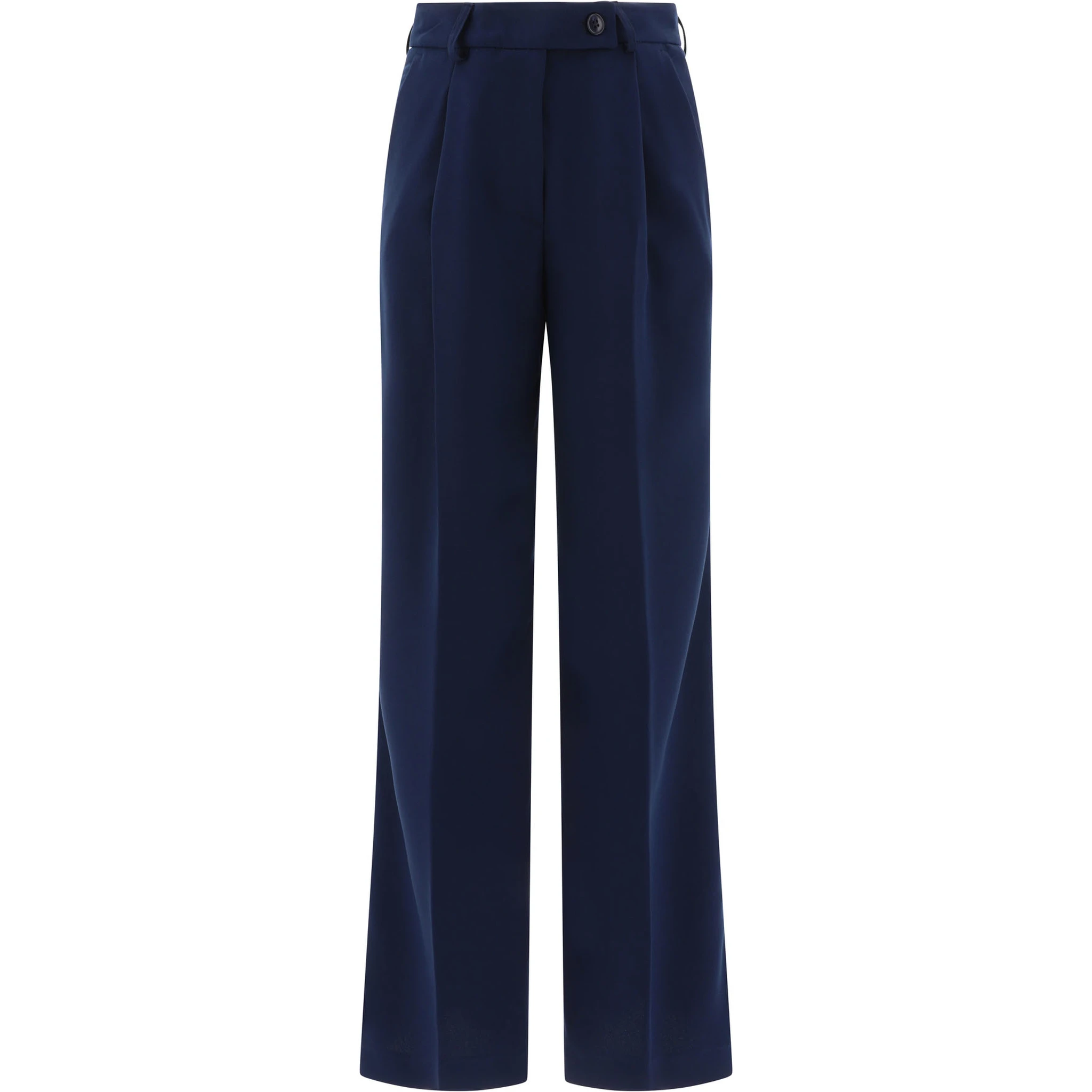 Tailored trousers with pressed crease