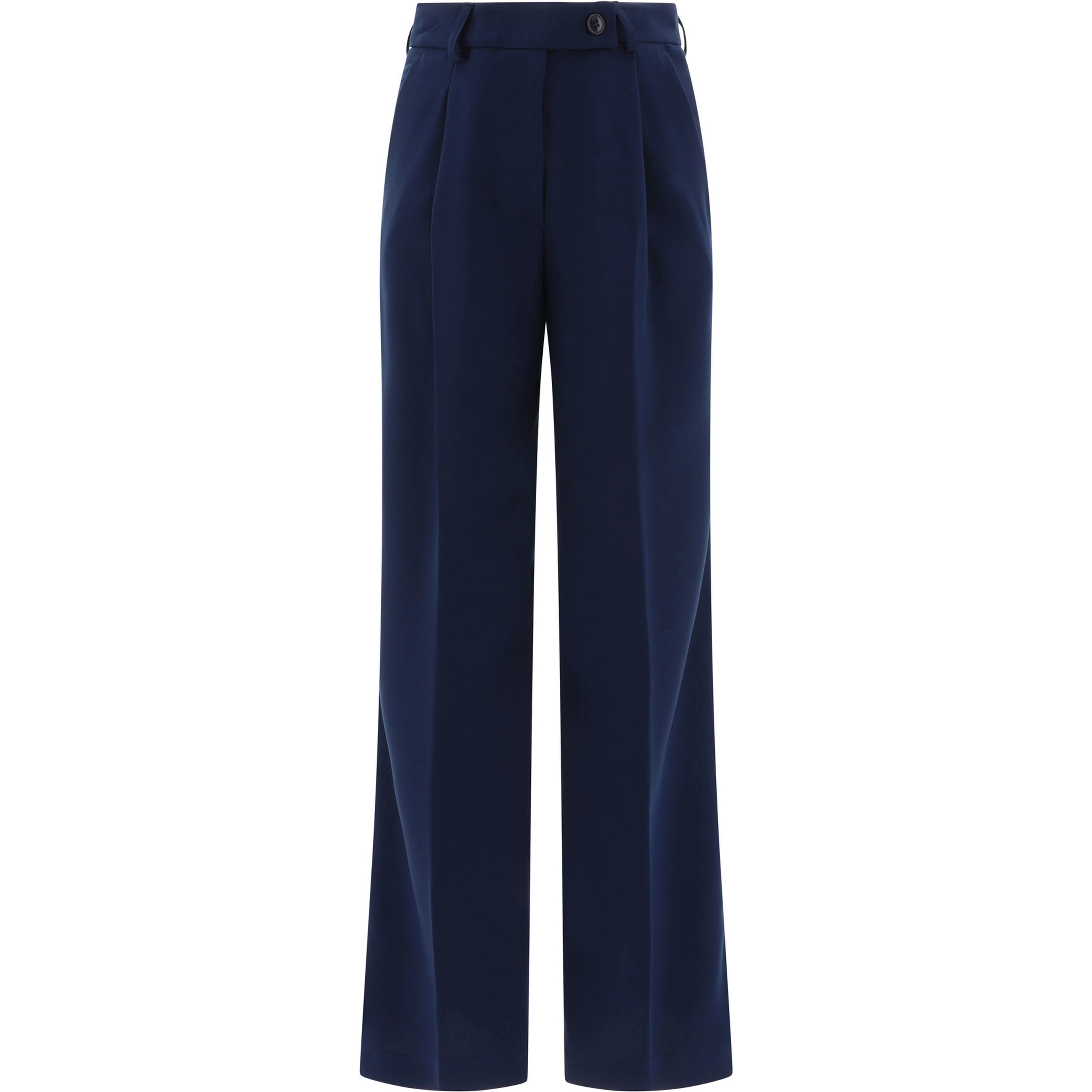 Tailored trousers with pressed crease