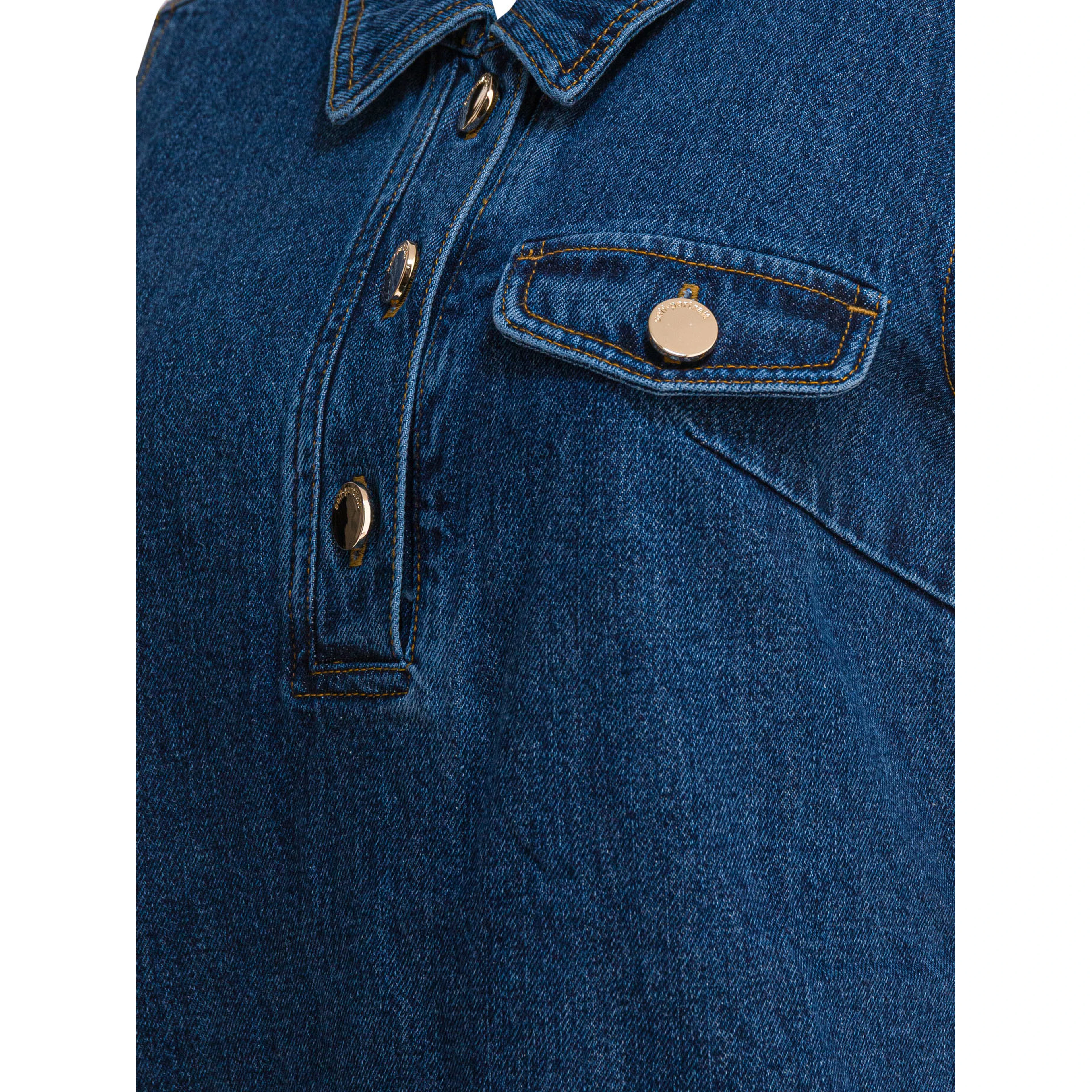 Short denim dress