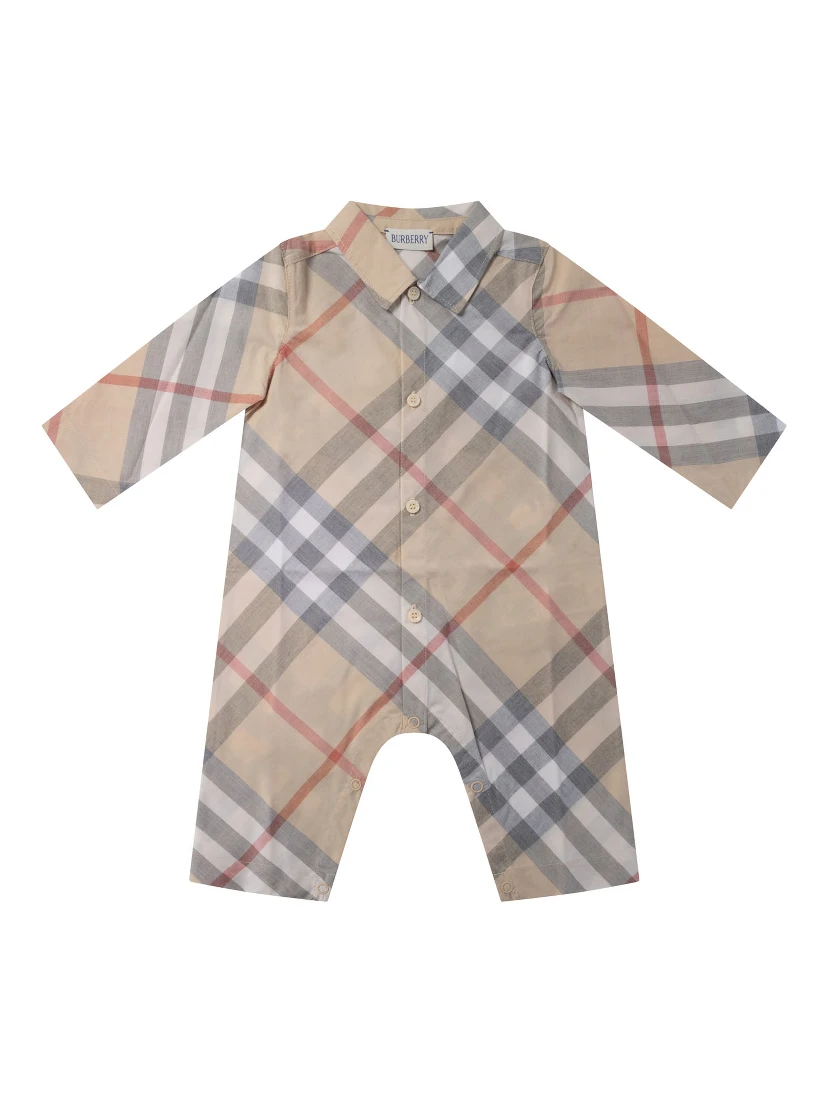 Check cotton playsuit