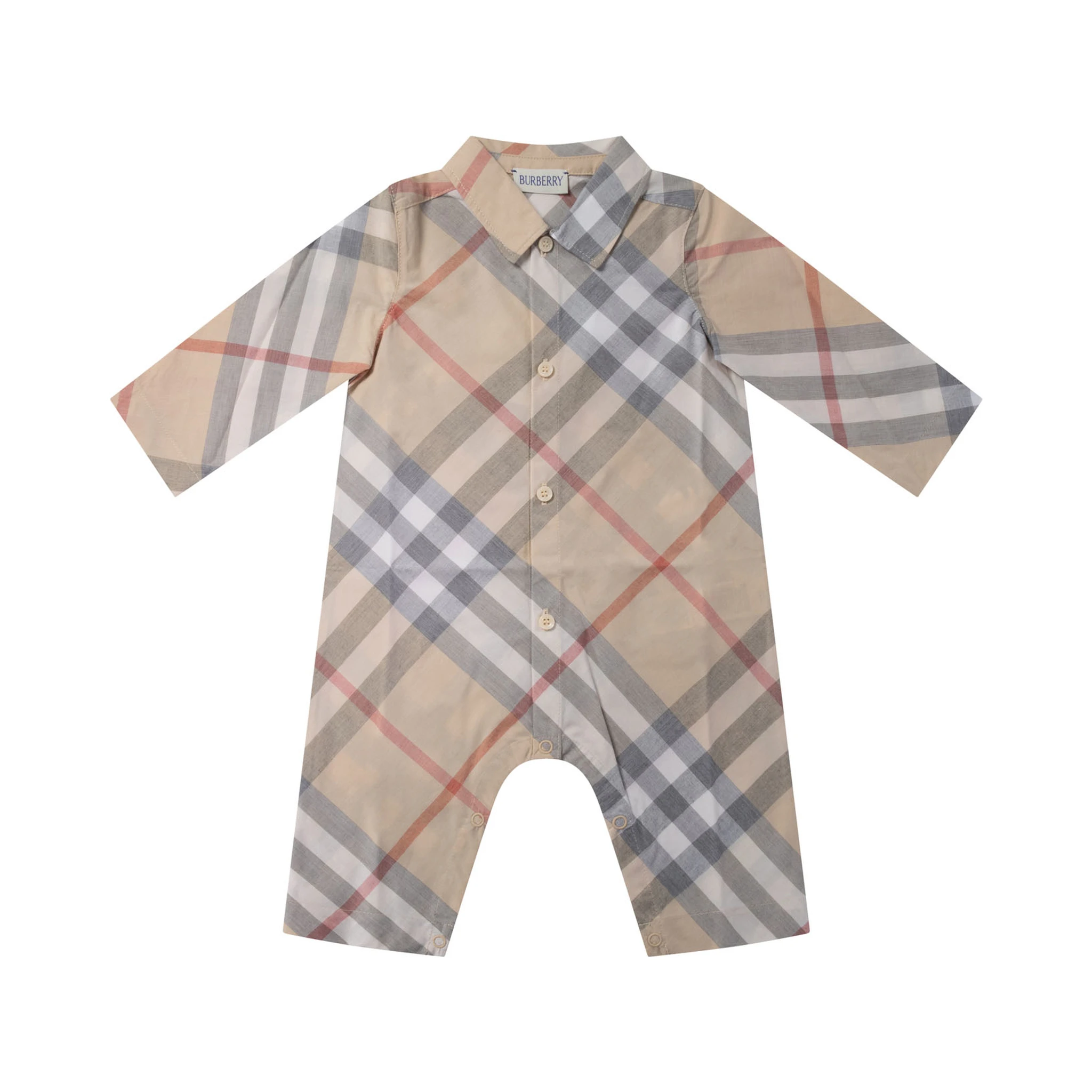 Check cotton playsuit